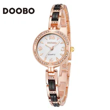 DOOBO 2016 Marque Femmes Montres Alliage Cristal Montres Femmes Robe Montres Cadeau Femmes D’or De Mode De Luxe Montre À Quartz