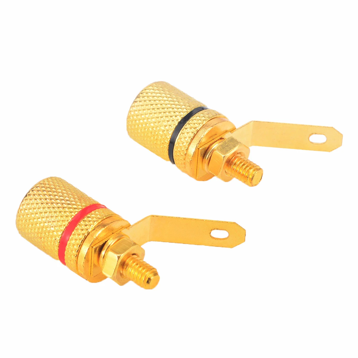 10pcs/set Gold Plated Binding Post Amplifier Speaker Terminal Banana Plug Type Audio Connector Terminal Accessories