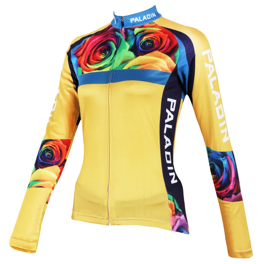 Паладин цветок дышащий Майки спортивные Для женщин быстрый сухой Ropa Ciclismo велосипед Майки Велосипедная форма Спортивная одежда с длинными рукавами