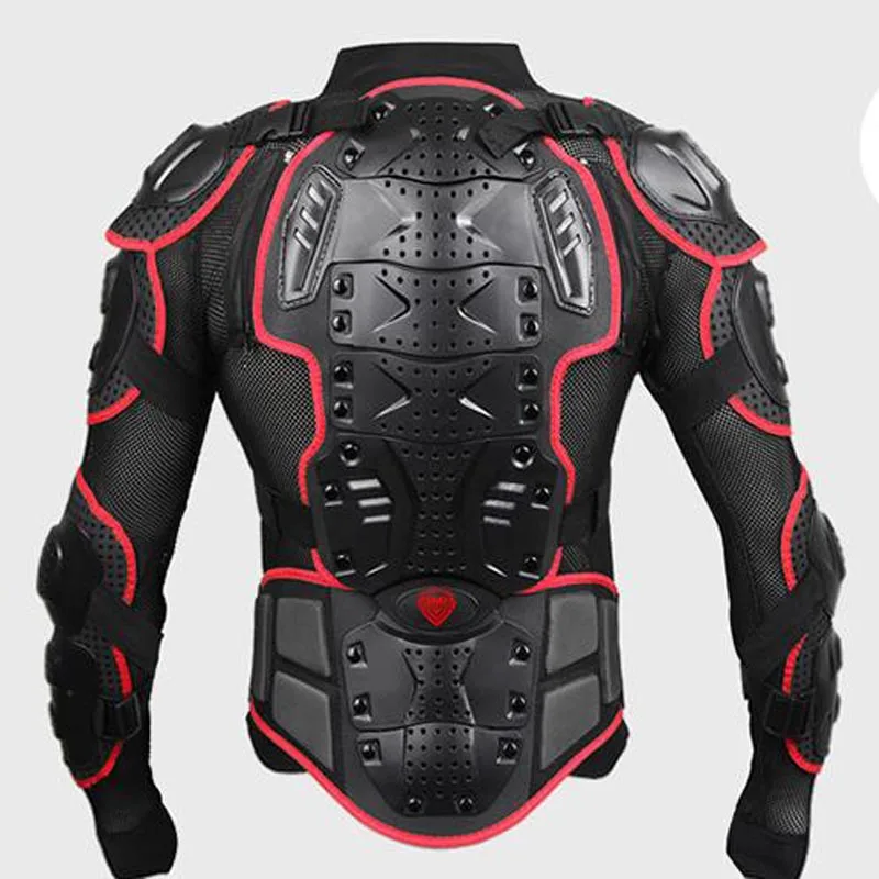 Moto rcycle completa protección del cuerpo negro rojo Aarmo moto chaquetas hombres moto rcycle engranaje moto ropa Cruz protector