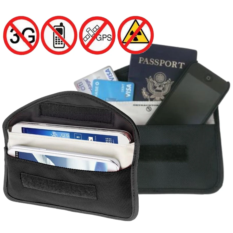 Anti Spy Signal Blocker Pouch Stop Cell Phone GPS RFID Tracking Bugging