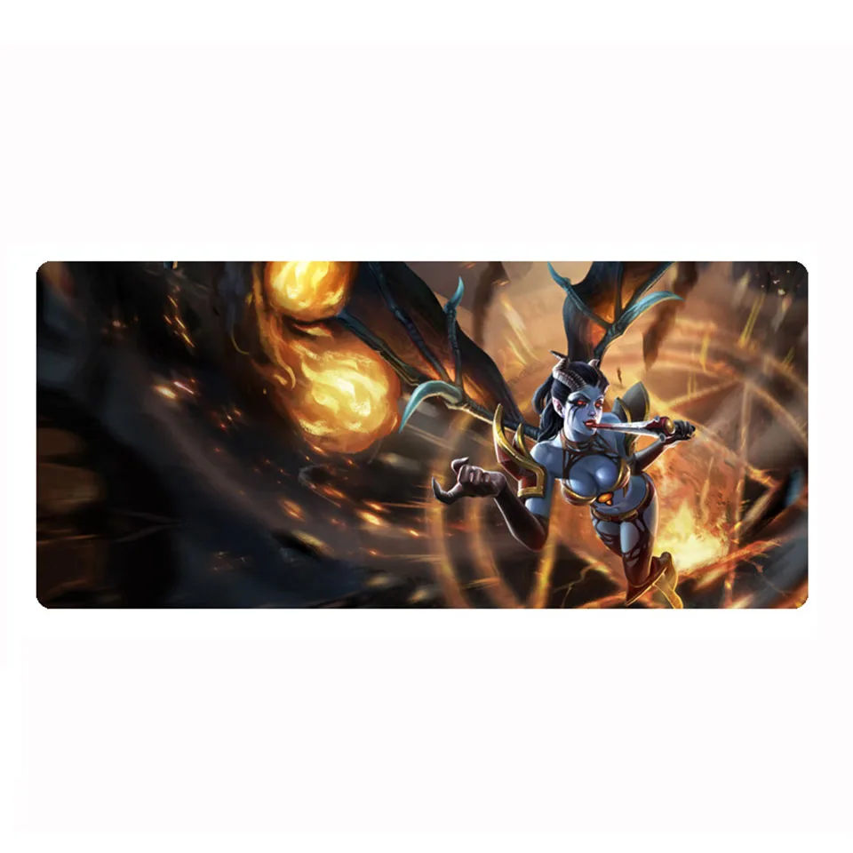 800x300x2 мм Большой нескользящий игровой коврик DOTA2 для мыши Lockedge натуральный