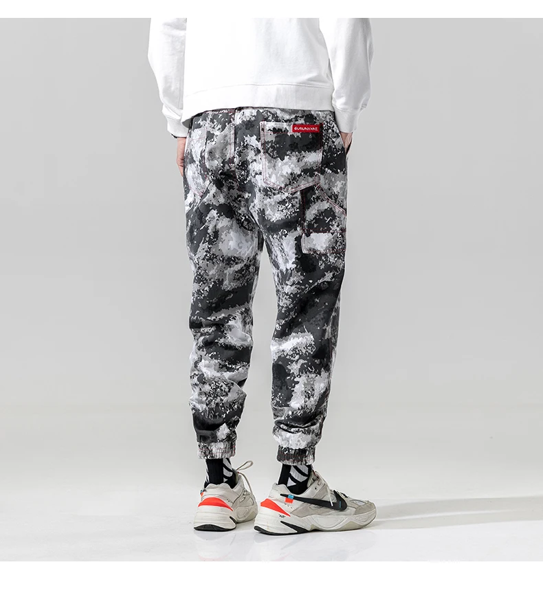 Уличная Для мужчин s брюки 2019 Мода Демисезонный джоггеры Для мужчин хип-хоп штаны 100% хлопковые камуфляжные брюки Для мужчин Pantalon Hombre