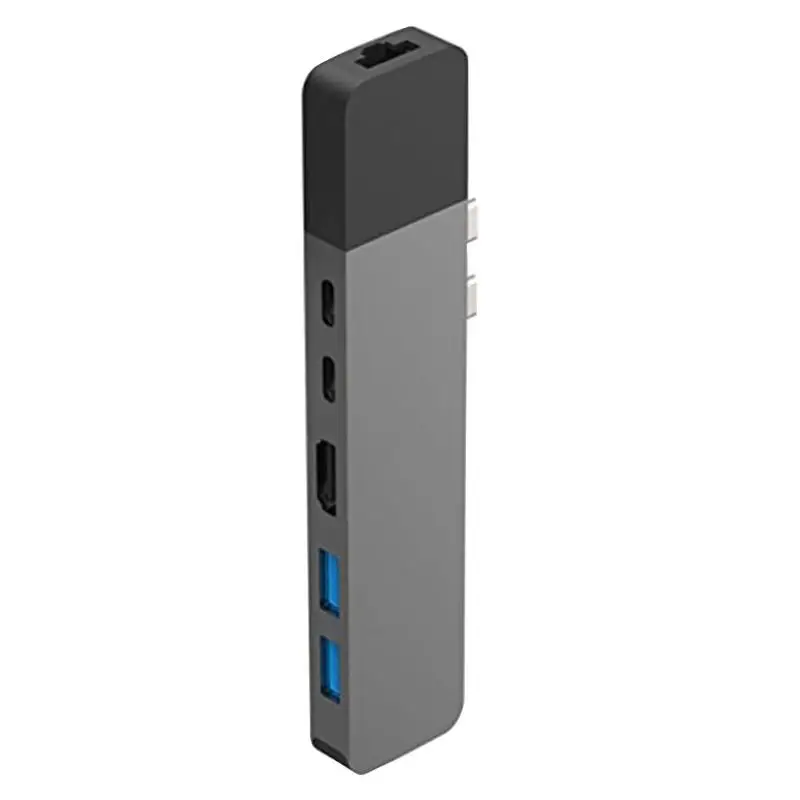

7 in 1 USB C Hub Dual Type C to Multi USB 3.0 HDMI Adapter for MacBook 12