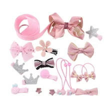 1Set=18pcs Princess Style Hair Accessories Set Gift For Girls Kids Baby Toddler Flower Headband Hair Band Headwear Sets 1Set=18pcs Princess Style Hair Accessories Set Gift For Girls Kids Baby Toddler Flower Headband Hair Band Headwear Sets