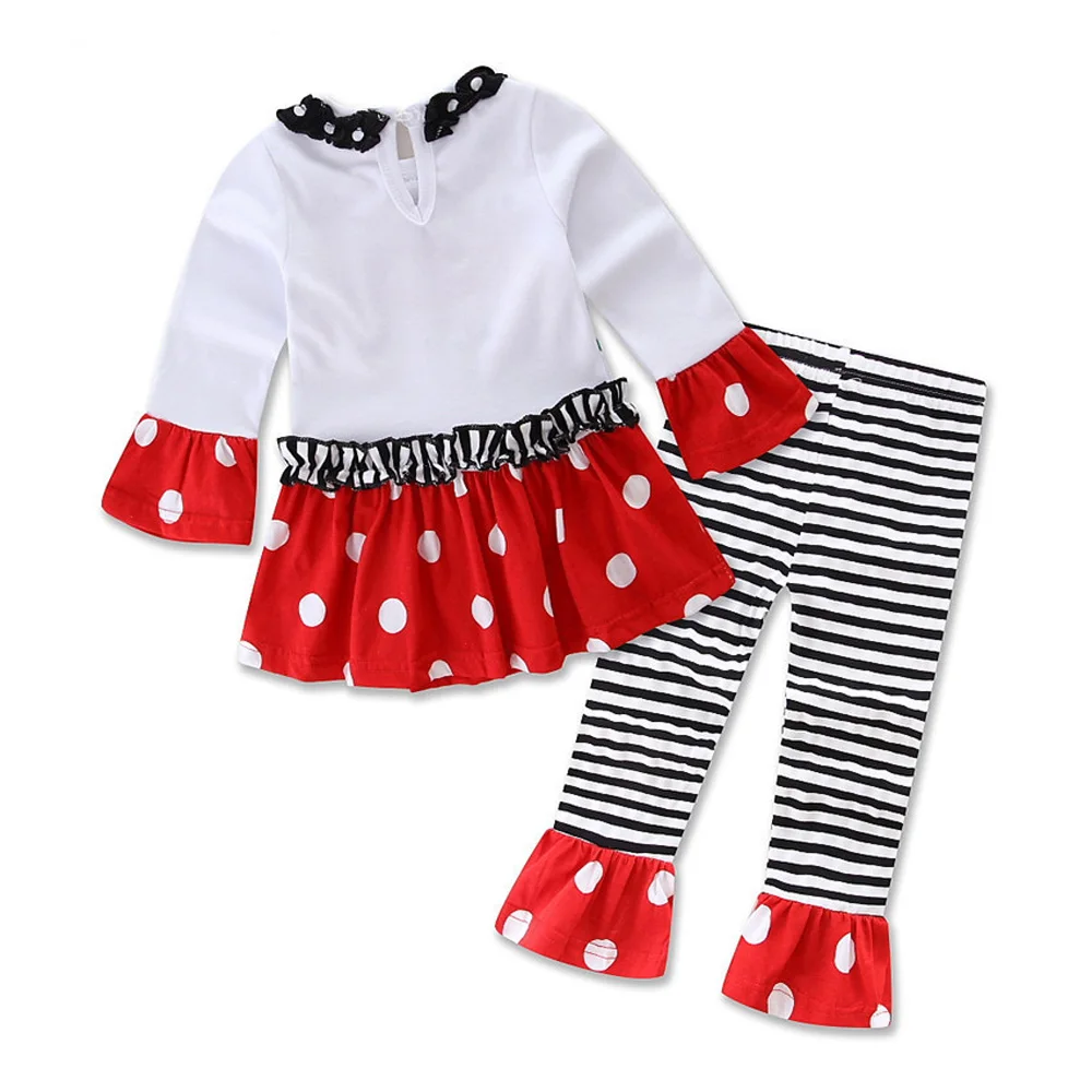 SMHONG/Модная Высококачественная хлопковая детская одежда для сна, комплект одежды для сна в полоску для девочек, детские рождественские пижамы, комплекты для детей от 1 до 6 лет