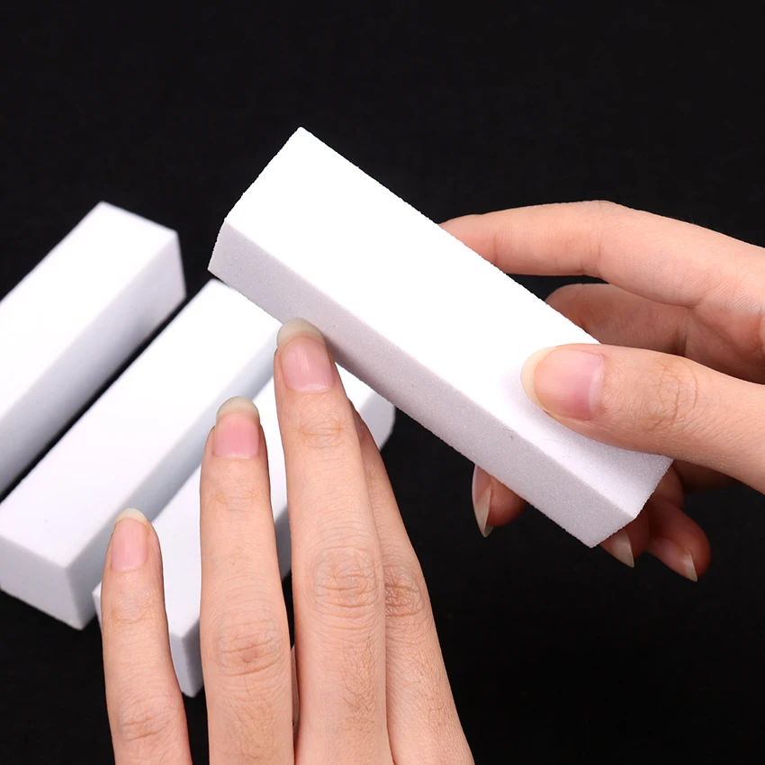 

10PCS Sanding Sponge Nail Buffers File For UV Gel White Nail File Buffer Block Polish Manicure Pedicure Sanding Nail Art Tool