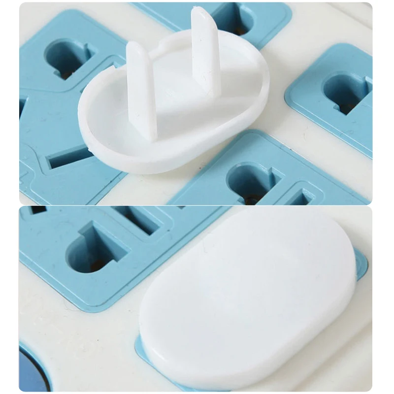 100 PCS Electrical Outlet Plug Cover Baby Safety lock 2 Hole 2Feet Use for European Russian Sockets freeshipping | Мать и ребенок