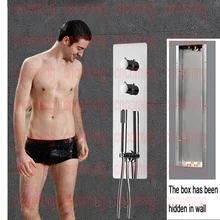 2015 New style Concealed thermostatic shower sets mirror SUS304 panel with 4 functions AA0002 2015 New style Concealed thermostatic shower sets mirror SUS304 panel with 4 functions AA0002