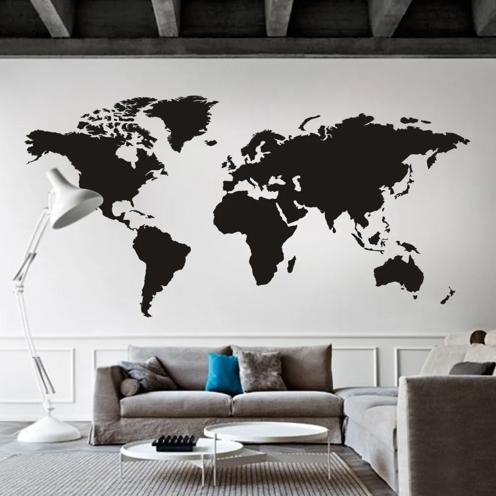 Mapa Del Mundo decoración pared vinilo grande atlas pegatina Mapa Del Mundo decoración pared vinilo grande atlas pegatina