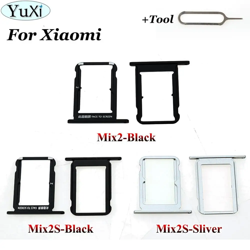 

YuXi For Xiaomi Mi MIX 2 2S Card Tray Holder SIM Card Slot Adapter Socket for SIM Card Tray Holder Replacement for Mix2 Mix2S