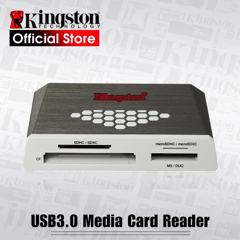 Kingston микро Флэшка кард-ридер USB3.0 медиа-ридер CF TF MS SDHC/SDXC UHS-I Microsd мульти-функция флеш-карта памяти USB креплением для вспышки sрeedlite