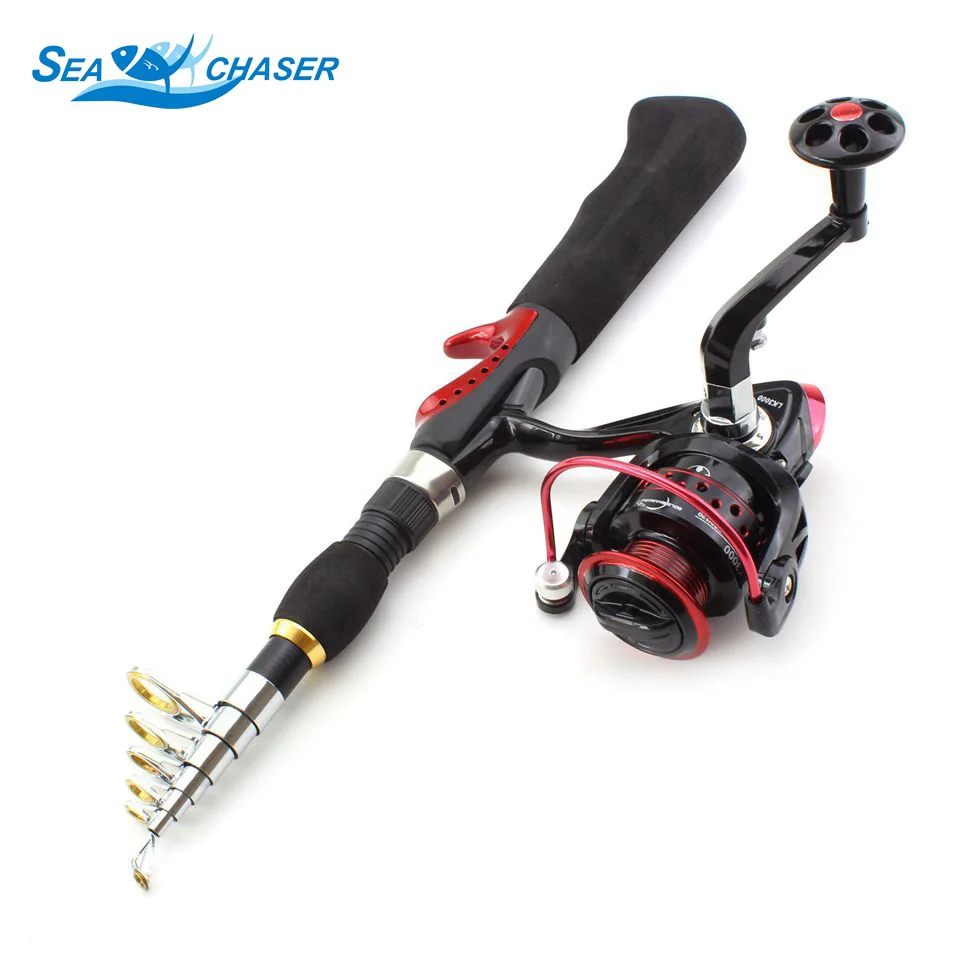 

mini ultrashort Set combination 1.65M ultrashort Carbon Fishing Rod and Spinning Reels Portable Tackle