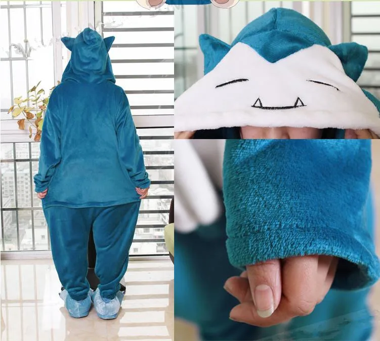 Покемон Snorlax/Charmander/Пикачу пижамы унисекс Хэллоуин фланелевые пижамы Косплей костюмы модные костюмы