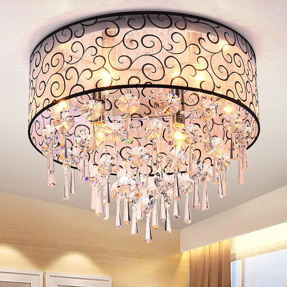 

The bedroom crystal ceiling lamp modern simple hollow lampshade study lighting restaurant personality lamp LM5151710py