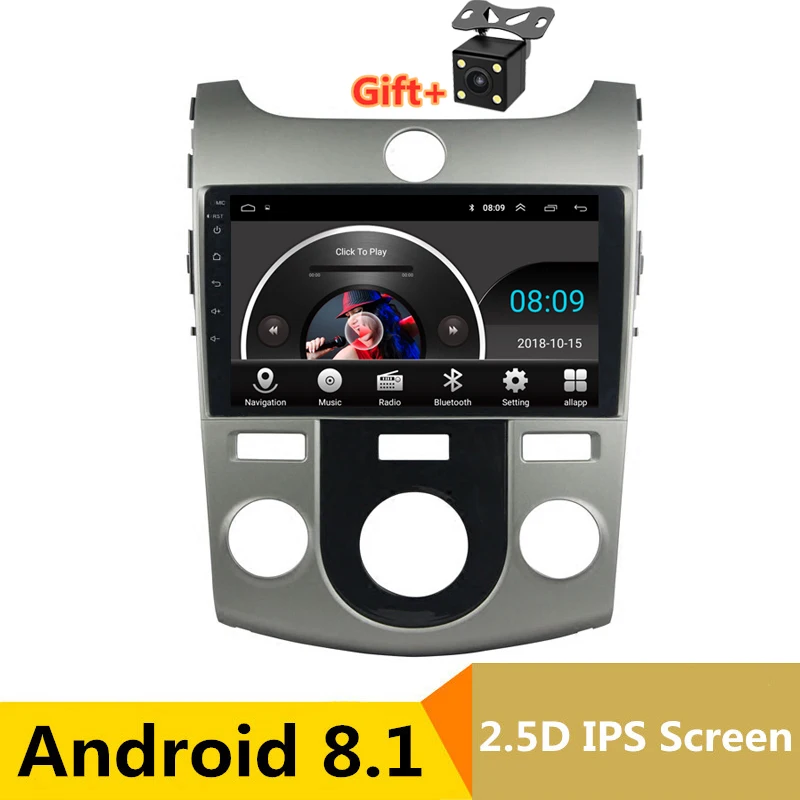9 &quot2.5D IPS Android 8 1 автомобильный DVD мультимедийный плеер GPS для KIA Forte Cerato 2008 2009 2010-2012