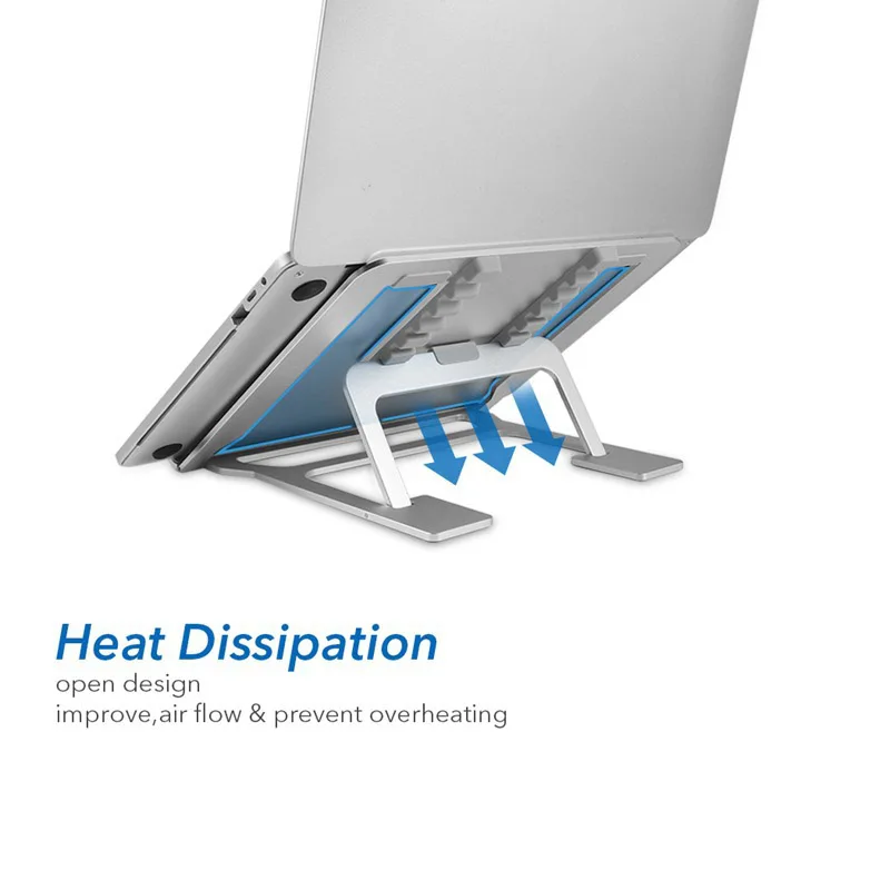 

Universal Aluminum Laptop Stand Folding Adjustable Holder Rack for Notebook Tablet WIF66