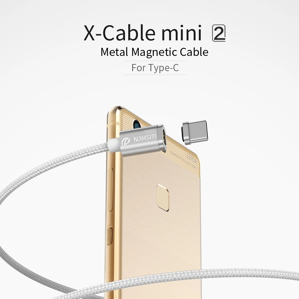  WSKEN Mini 2 X-cable Metal Magnetic Type C Cable Type-C Fast Charging for Samsung S8 Huawei Xiaomi 