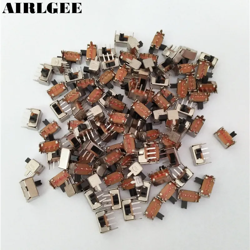 100Pcs AC 250V 3A 2 Position 3Pins SPDT Mini PCB Mount Right Angle Slide Switch 100Pcs AC 250V 3A 2 Position 3Pins SPDT Mini PCB Mount Right Angle Slide Switch
