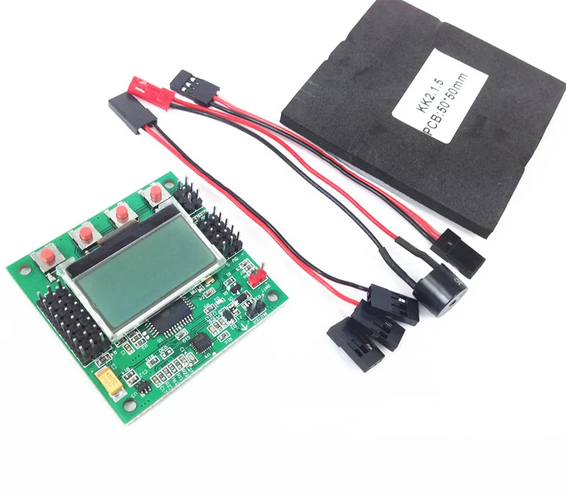 

KK21 EVO KK2.1.5 Flight Controller Larger LCD Fight Controller PCB:50*50mm