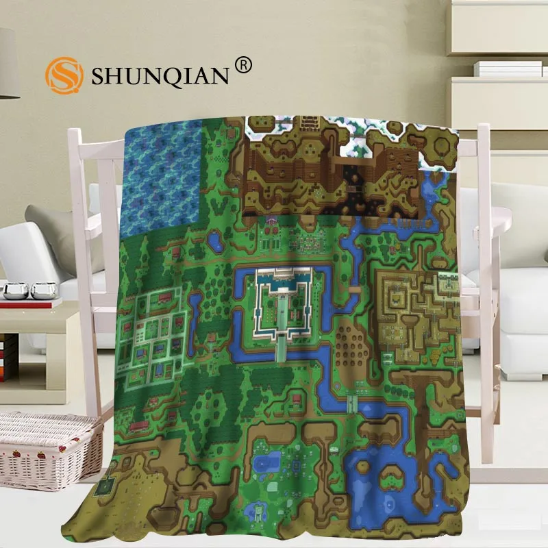 Kopen Custom De Legend Of Zelda Kaart Deken Kantoor Sofa Deken Draagbare Zachte Deken Bed Vliegtuig Reizen Volwassen Thuis Deken