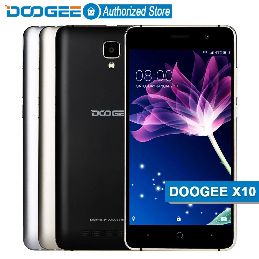 DOOGEE X10s мобильные телефоны 5,0 дюймов ips 1 ГБ 8 ГБ Android6.0 смартфон Две sim-карты MTK6580 1,3 ГГц 5.0MP 3360 мАч WCDMA GSM мобильный телефон