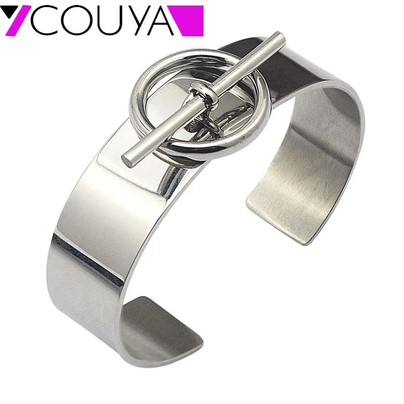 

Hot Sale Stainless Steel Lock Knot Cuff Bangle bracelets for Women Silver European Style Bracelets & Bangles Bijoux Femme