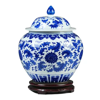 

Classical china Blue and White Jars Antique Porcelain Collection Qing Dynasty Ginger Jars