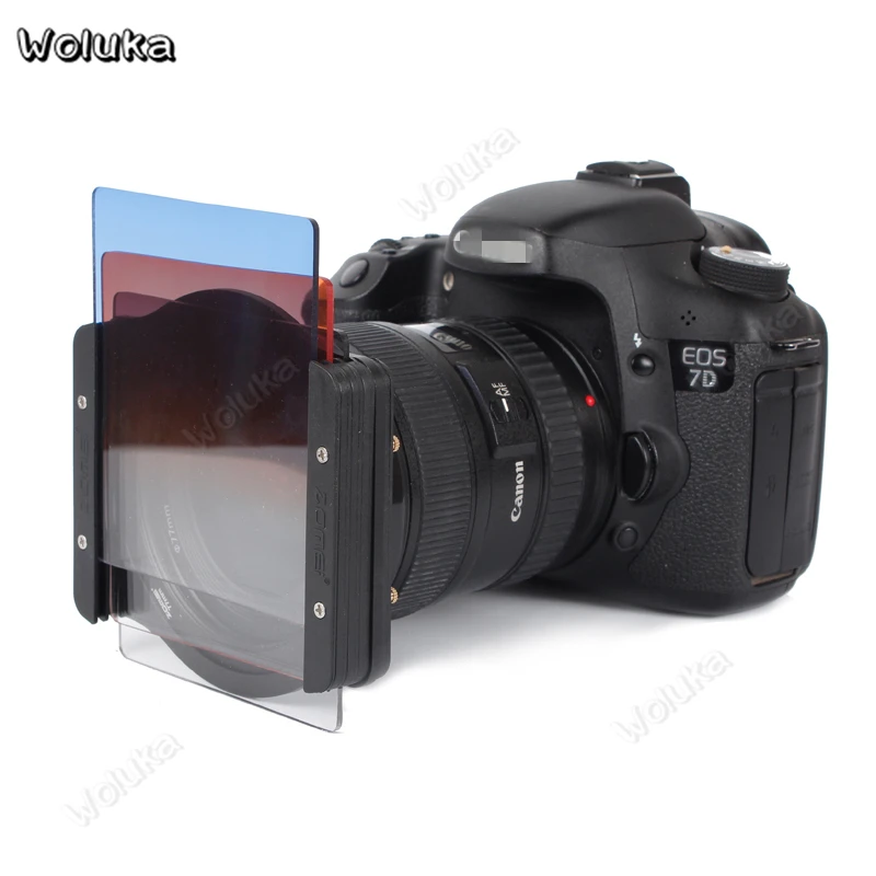 Camera Lens Insert Square Gradient Mirror Filters Set 10pcs Nd Filter Holder Bracket Kit 55mm