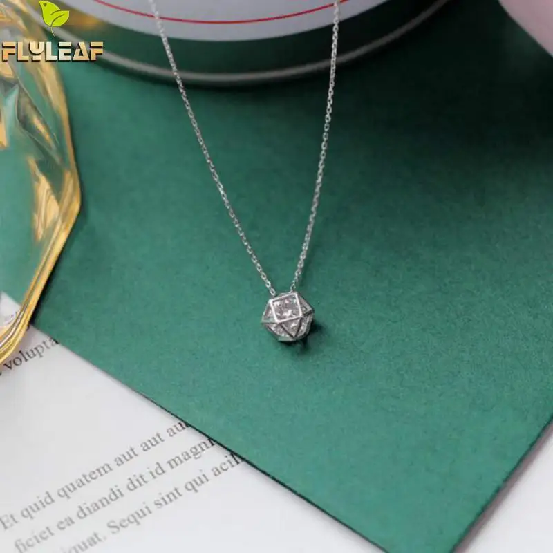 

Flyleaf Hollow Stereoscopic Cubic Zirconia Necklaces & Pendants 925 Sterling Silver Pendants For Women