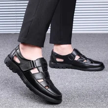 Мужские сандалии; мужские пляжные сандалии в римском стиле; брендовая мужская повседневная обувь; Вьетнамки; мужские шлепанцы; кроссовки; Летняя обувь