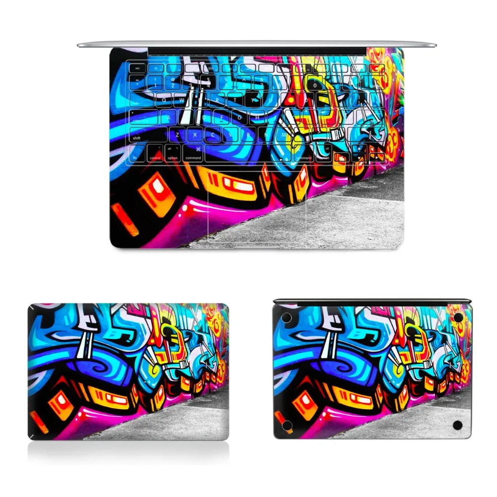 2016 Hot Laptop Full Vinyl Decal Top Bottom Keyboard Side Stickers Wall