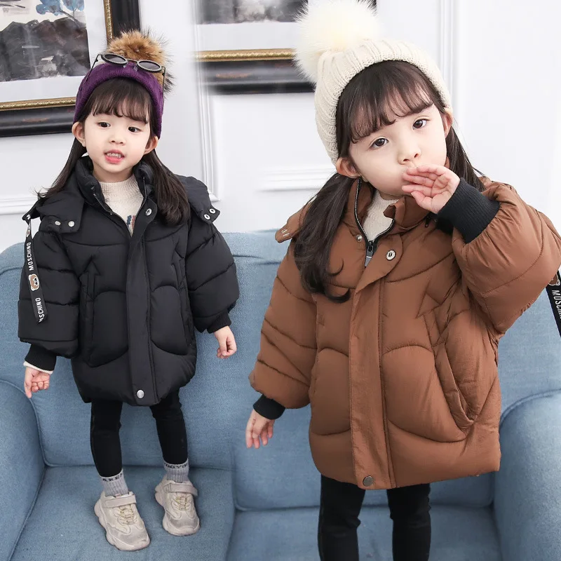 

Children Coat Baby Girls Winter Coats Long Sleeve Coat Girl's Warm Baby Jacket Winter Outerwear Cartoon Fleece Jacket
