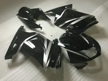 

Injection Fairing kit for KAWASAKI Ninja ZX250R 08 09 10 11 12 EX250 ZX 250F 2008 2012 Silver black Fairings set+gifts KB02