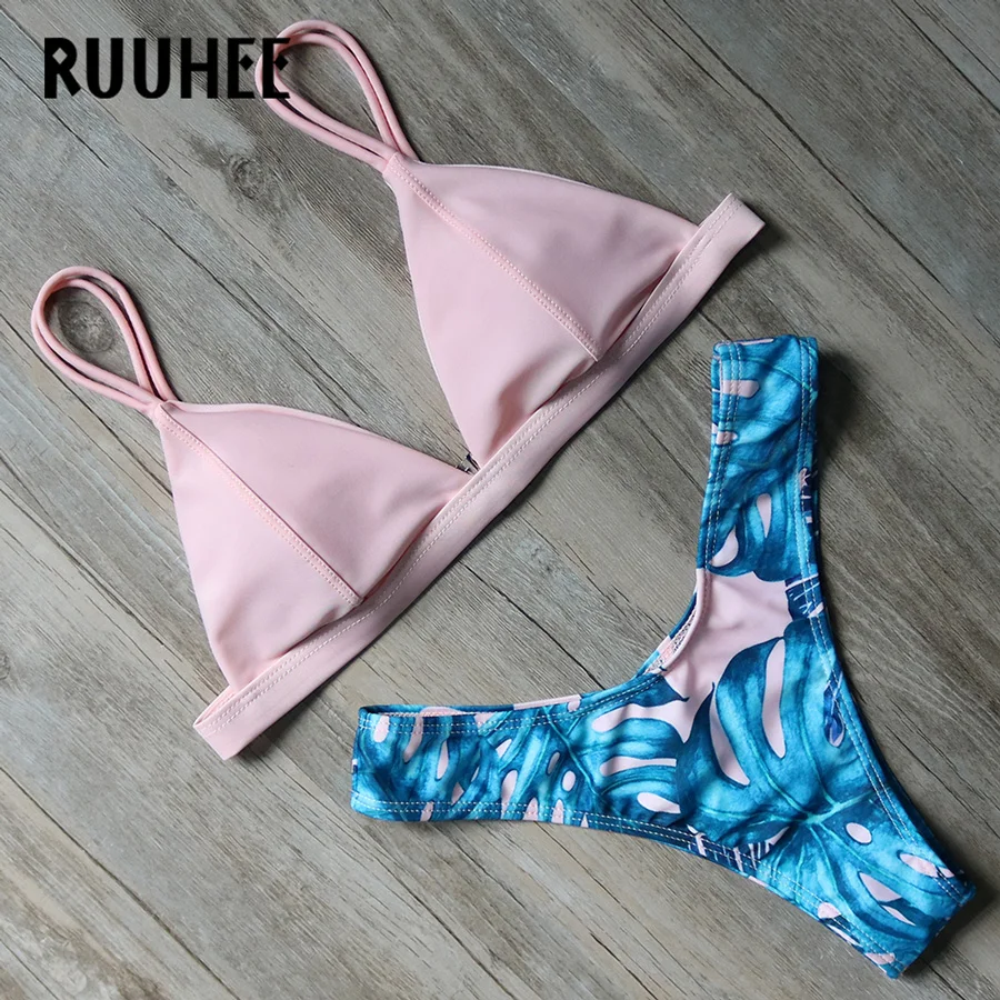 RUUHEE Brand Bikini 2017 Swimwear Women Swimsuit Bathing Suit Bikini Set Thong Bottom Summer Female Beachwear