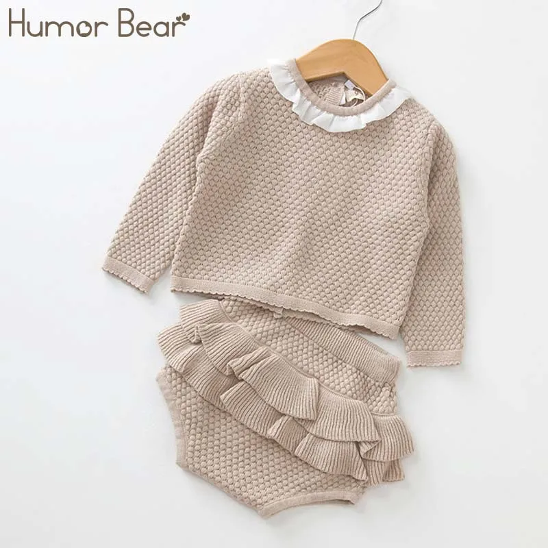 Humor Bear/вязаный свитер+ шорты; комплекты детской одежды; коллекция года; сезон осень; комплекты с толстовкой для маленьких девочек