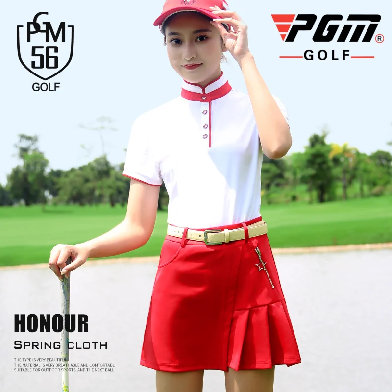 PGM новое платье для гольфа женская футболка с короткими рукавами юбка для гольфа летняя дышащая женская одежда Размер xs-xl