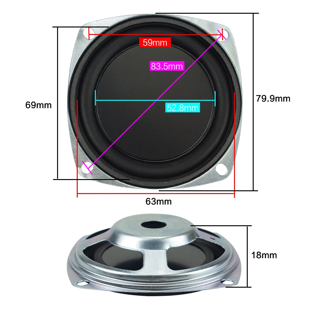 GHXAMP 3 дюймов динамик бас радиатор диафрагма пассивная доска резиновая частота укрепление бас низкочастотная пленка 2 шт