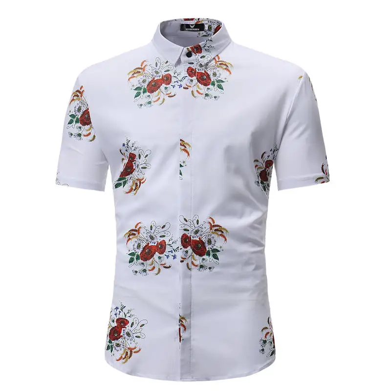 Новое поступление мужская гавайская рубашка мужская повседневная Camisa Masculina с принтом 13 цветов пляжные рубашки с коротким рукавом брендовая одежда 3XL
