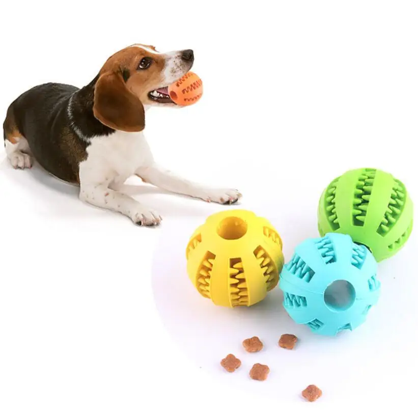 

5cm Soft Pet Dog Toys Funny Interactive Elasticity Ball Dog Chew Toy For Dog Tooth Clean Ball Of Food Rubber Ball