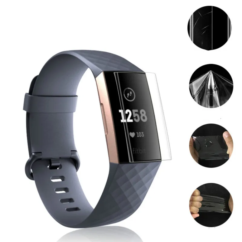 NEW TPU Transparent Protective Case for Fitbit Charge 3 Silcone Soft Clear Cases Shell Smart Band Watch Dial Screen Protector