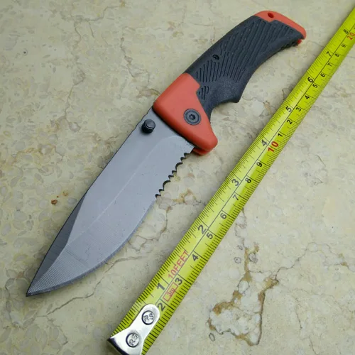 Складной нож среднего размера, Карманный Компактный Тактический Открытый походный охотничий нож для выживания с коробкой и руководством