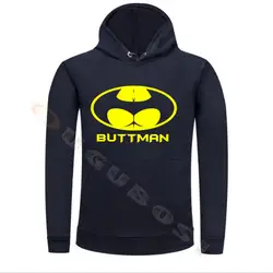 NW MEN'S Печатный "BUTTMAN" смешной хипстер флисовый пуловер Толстовка
