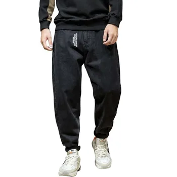 

Hip Hop Harem Denim Pants Loose Baggy Joggers Jeans Mens Fashion Jeans Male Black Trousers Man Clothes