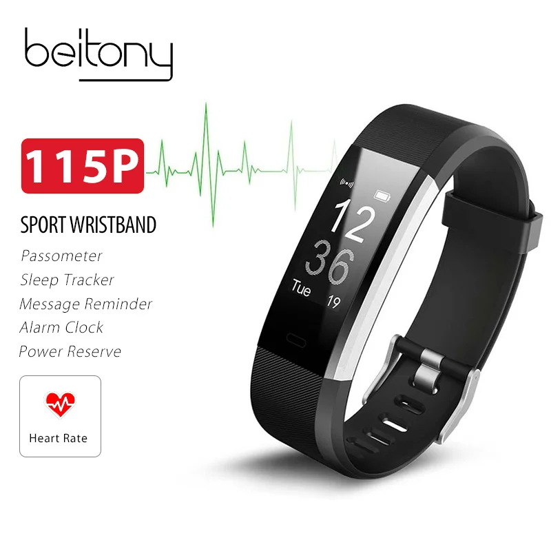 

Smart Watch GPS Fitnes Bracelet Watches Band Remote Control Camera Heart Rate Step Counter Music Control Wristband ID115 PLUS