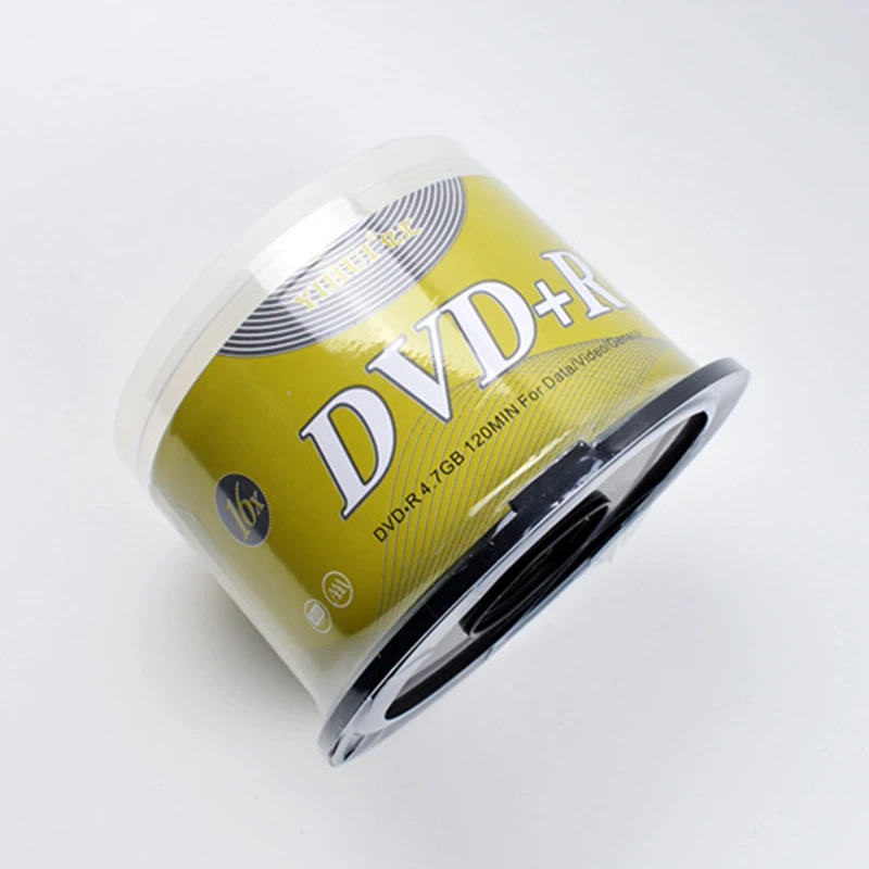 50/лот DVD диски пустой DVD+ R CD диск 4,7 GB 16X Bluray запись один раз хранение данных Пустые DVD диски записываемый носитель компактный