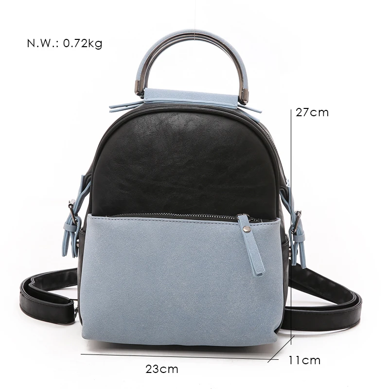 Janespri Fashion Rivet women Backpack PU Leather Female Backpack High Quality Mini Casual bags for Girls 2018 mochila New (51)