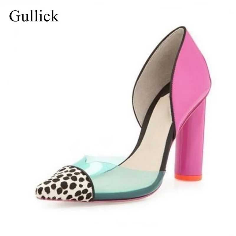 pointed thick heels