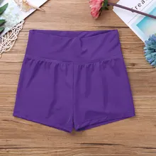 FEESHOW/спортивная одежда с высокой талией для девочек и мальчиков, спортивные шорты для занятий спортом, фитнесом, гимнастикой, йогой