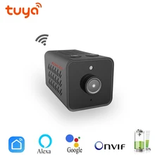 Tuya Мини wifi Onvif IP камера батарея видео рекордер HD 1080P для домашней безопасности наблюдения Smart Life App Alexa Google